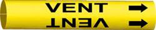 BRADY SPC ABSORBENTS 4148-C PIPE MARKER,VENT,2 IN H,2 IN W