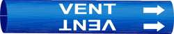 BRADY SPC ABSORBENTS 4149-H D3308 PIPE MARKER VENT BLUE 10 TO 15 IN