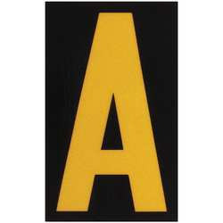 BRADY SPC ABSORBENTS 5000-A REFLECTIVE NUMBERS AND LETTERS,A,PK25