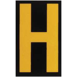 BRADY SPC ABSORBENTS 5000-H REFLECTIVE NUMBERS AND LETTERS,H,PK25