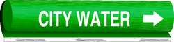 BRADY SPC ABSORBENTS 5655-I PIPE MARKR CITY WATER GN 1-1/2TO2-3/8 IN