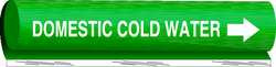 BRADY SPC ABSORBENTS 5673-II PIPE MRKR,DOMSTC COLD WATR,26IN H,12IN W