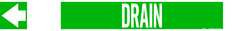 BRADY SPC ABSORBENTS 5678-HPHV PIPE MARKER DRAIN GREEN 8 IN OR GREATER
