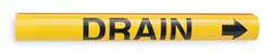 BRADY SPC ABSORBENTS 5679-II PIPE MARKER DRAIN YEL 2-1/2 TO 7-7/8 IN