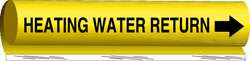 BRADY SPC ABSORBENTS 5702-I PIPE MRKR,HEATING WATR RETRN,9IN H,8IN W