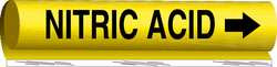 BRADY SPC ABSORBENTS 5727-II PIPE MARKR NITRIC ACID Y 2-1/2TO7-7/8 IN