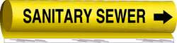BRADY SPC ABSORBENTS 5755-I PIPE MRKR SANITARY SEWER 1-1/2TO2-3/8 IN
