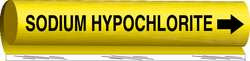 BRADY SPC ABSORBENTS 5761-II PIPE MRKR,SDIUM HYPOCHLRTE,26IN H,12IN W