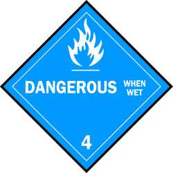 BRADY SPC ABSORBENTS 63448 VEHICLE PLACARD DANGEROUS WHEN WET