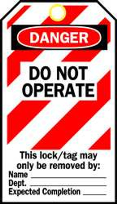 BRADY SPC ABSORBENTS 65453 DANGER BILINGUAL TAG,5-3/4 X 3 IN,PK25