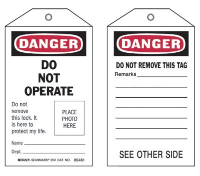 BRADY SPC ABSORBENTS 65501 SAFETY & FACILITY TAGS; MESSAGE TYPE: LO