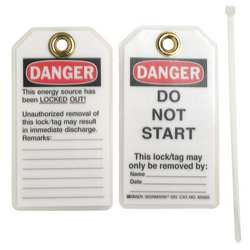 BRADY SPC ABSORBENTS 65505 DANGER TAG,5-1/2 X 3 IN,HD POLYEST,PK25