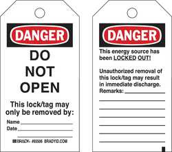 BRADY SPC ABSORBENTS 65506 DANGER TAG,5-1/2 X 3 IN,HD POLYEST,PK25