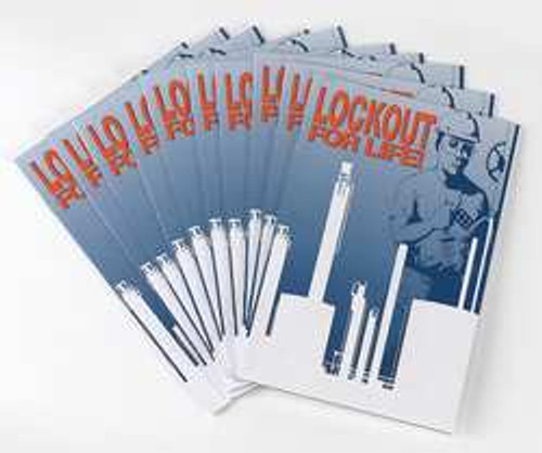 BRADY SPC ABSORBENTS 65555 LOCKOUT BOOKLET,ENGLISH,PK10