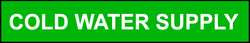 BRADY SPC ABSORBENTS 7057-1 PIPE MRKR COLD WATER SUPPLY 2-1/2TO7-7/8