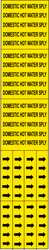 BRADY SPC ABSORBENTS 7089-3C D3332 PIPE MARKER DOMESTIC HOT WATER SUP
