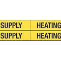 BRADY SPC ABSORBENTS 7127-4 D3405 PIPE MARKER HEATING SUPPLY 3/4TO2-