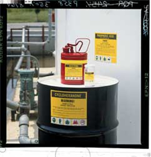 BRADY SPC ABSORBENTS 7236PLS CHEMICAL LABEL POLYESTER PK 25