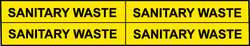 BRADY SPC ABSORBENTS 7253-4 D3432 PIPE MARKER SANITARY WASTE 3/4TO2-