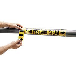 BRADY SPC ABSORBENTS 7292-1 D3504 PIPE MARKER VACUUM GRN 2-1/2 TO 7-