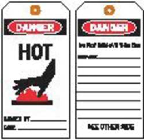 BRADY SPC ABSORBENTS 86483 DANGER TAG,7 IN H,4 IN W,POLYESTER,PK10