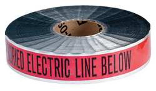 BRADY SPC ABSORBENTS 91601 DETECTBLE UNDERGROUND TAPE RD/BLK 1000FT