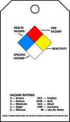 BRADY SPC ABSORBENTS 99202 ACCDNT PRVNTN TAG POLY NFPA DIAMOND PK25