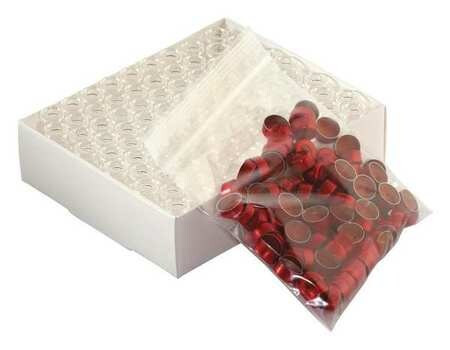 WHEATON INDUSTRIES INC. W225175-0203 AUTOSAMPLER VIAL RED ALUM SEAL PK 100