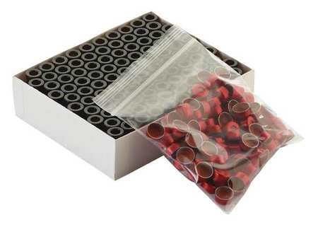 WHEATON INDUSTRIES INC. W225172-0103 AUTOSAMPLER VIAL RED ALUM SEAL PK 100