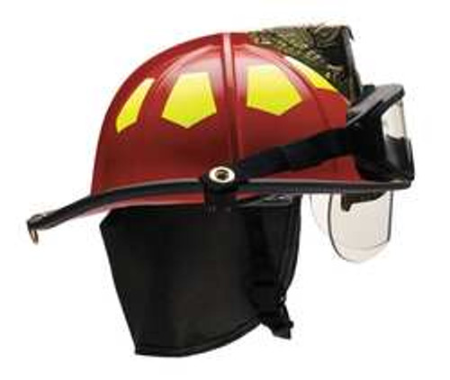 BULLARD UM6RDBRK2 FIRE HELMET RED FIBERGLASS