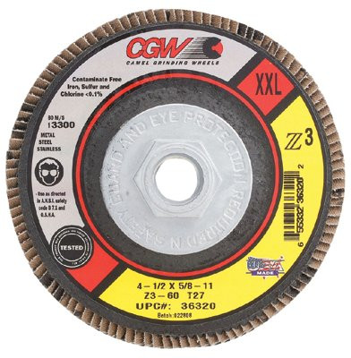 CGW ABRASIVES 36325 CGW ABRASIVES 36325 ABRASIVE FLAP DISC 4