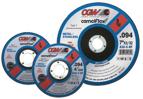CGW ABRASIVES 45028 4-1/2X3/32X7/8 A36-S-BFT1 CUTOFF WHEEL