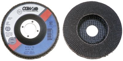 CGW ABRASIVES 56007 FLAP DISC,4X5/8,T27,SC,REG,240G