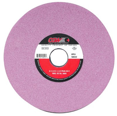 CGW ABRASIVES 58023 GRINDING WHL,8X.5X1-1/4,T1,PA60-J8-V