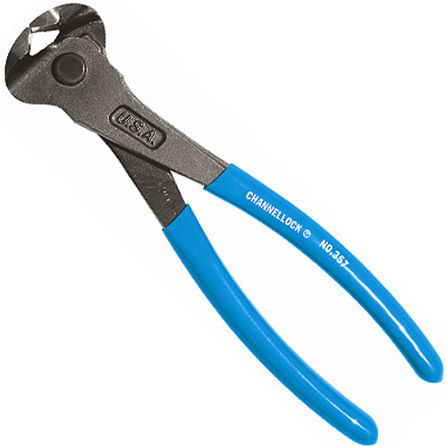 CHANNELLOCK 357 PLIERS, END CUTTER, COMFORT GRIP, 7-IN.
