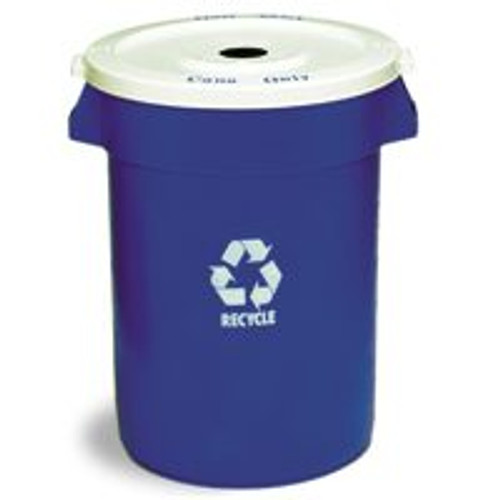 CONTINENTAL COMMERCIAL PRODUCTS 3200-1 32 GAL BLUE RECYCLE CONTAINER 