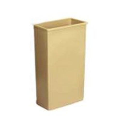 CONTINENTAL COMMERCIAL PRODUCTS 8322BE WALL HUGGER WASTEBASKET BEIGE 