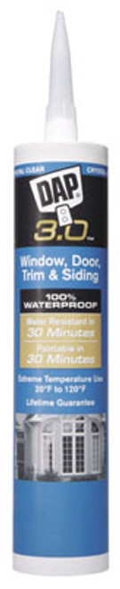 DAP PRODUCTS INC 18362 3.0 ADVANCED ALL-PURPOSE SEALANT, CLEAR,