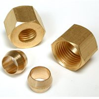 DIAL MFG INC 9311 COMPRESSION NUT & SLEEVE, 1/4-IN., 2 PK.