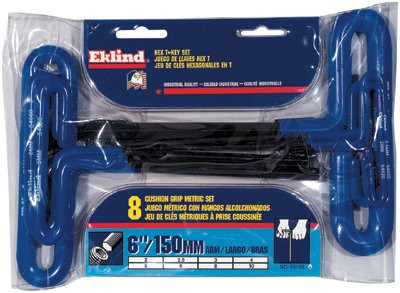 EKLIND TOOL 55168 8 PIECE T-HANDLE HEX KEY SET