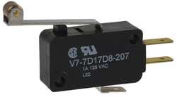 HONEYWELL V7-7D17D8-207 PREMIUM MINI SWCH 1A SPDT LNG ROLLR LEVR
