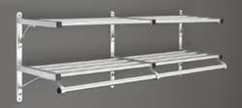 GLARO INC. 502-48SA COAT RACK 2 SHELVES 48 IN W SATIN ALUM