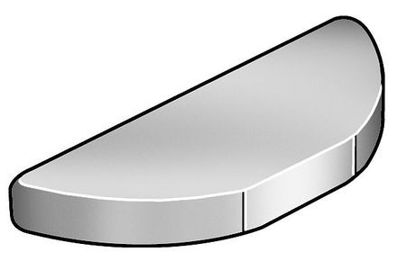 FLINTHILLS TRADING CO DBA GL HUYETT WWG-WKC-019 WOODRUFF KEY 3/16X1 1/4 IN SAE 19 PK 25