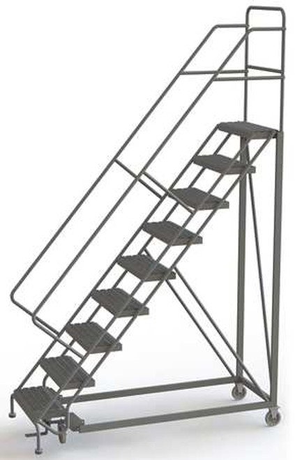 TRI-ARC UKDEC109242 ROLLING LADDER 9 STEPS SERRATED TREAD