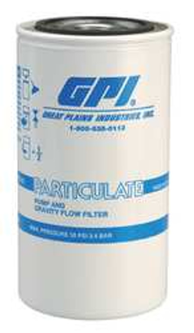 GPI 18GPM Part. Filt FUEL FILTER CANISTER 3-3/4 X 3-3/4 X 7IN