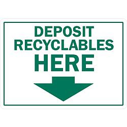 LYLE U1-1066-RD_14X10 RECYCLING SIGN 14X10 IN. ENGLISH