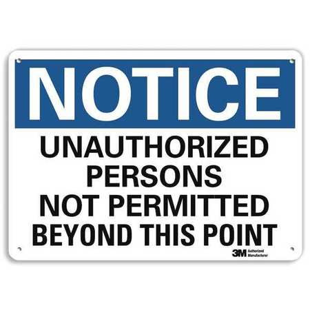 LYLE U1-1034-RA_10X7 NOTICE SIGN 10X7 IN. ENGLISH