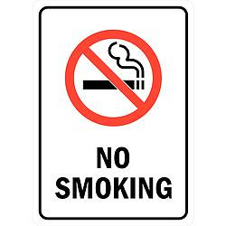 LYLE U1-1014-RA_14X10 NO SMOKING SIGN 14X10 IN. ENGLISH