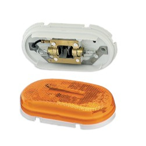 GROTE 45933 MARKER LAMP OVAL WITH REFLECTOR YELLOW