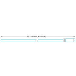 GROTE 66080 MAIN HARNESS 35 FOOT BLUE